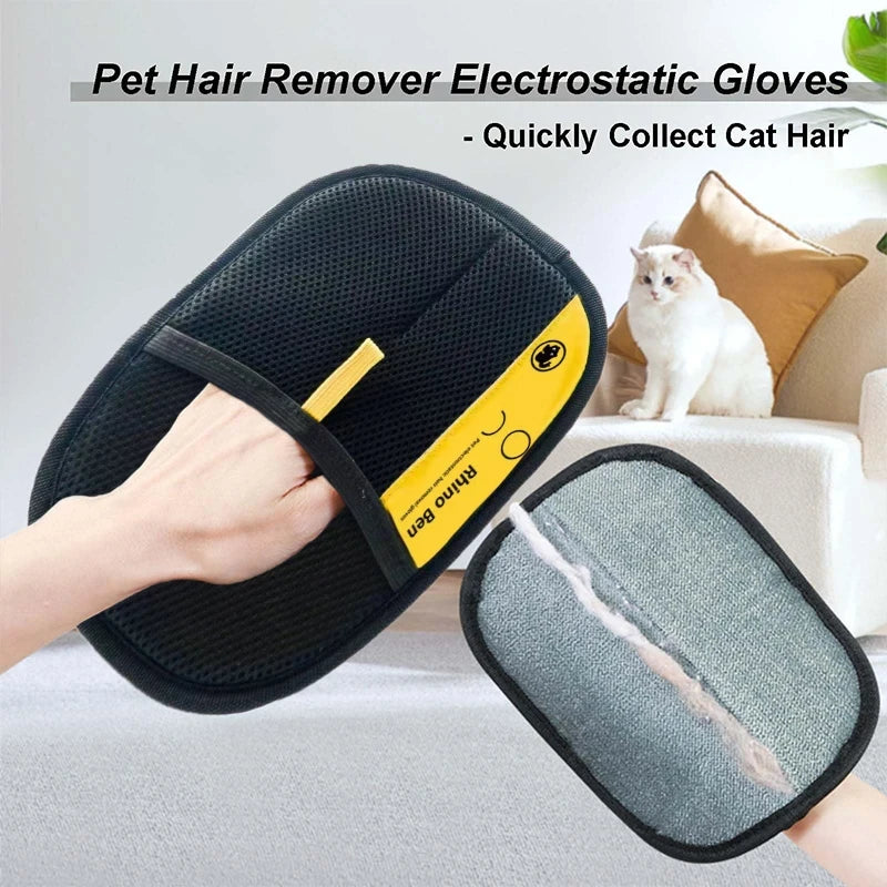 Electrostatic Pet Hair Remover Gloves